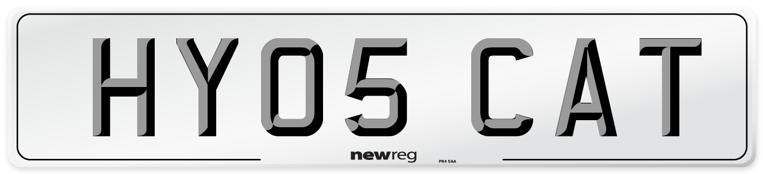 HY05 CAT Number Plate from New Reg
